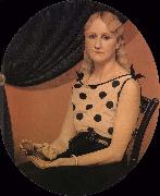 Grant Wood Portrait oil